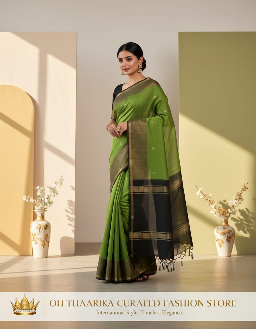 Maheswari Silk Cotton Saree - Premium Handwoven