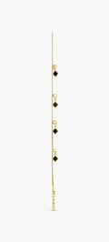 Gold Leaf Charm Hand Chain Bracelet - model wearing