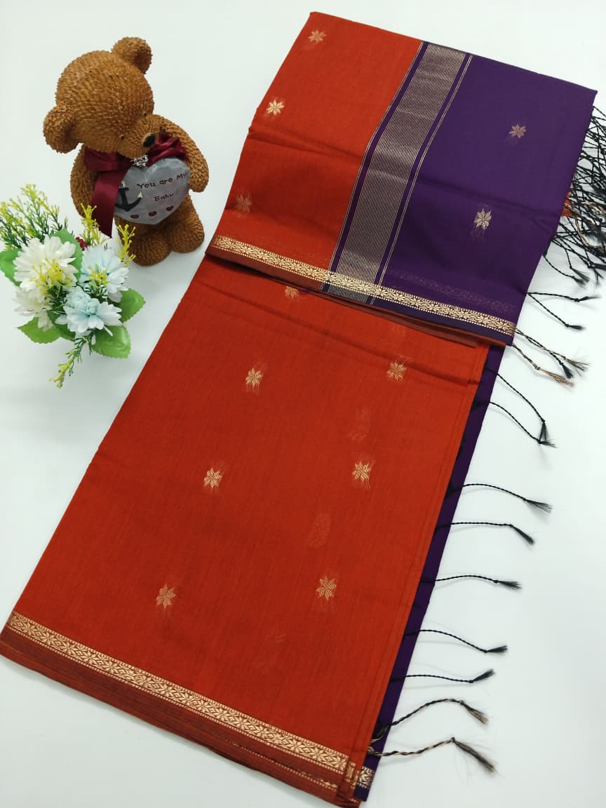 Maheswari Silk Cotton Saree - Premium Handwoven