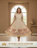 Elegant Cotton Ladies Kurti - Floral Embroidery Design