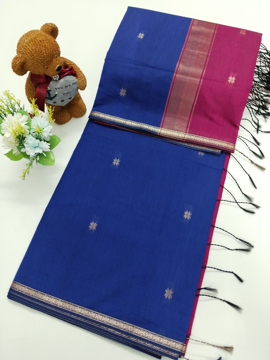 Maheswari Silk Cotton Saree - Premium Handwoven