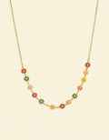 Multicolor Daisy Flower Chain Necklace - product shot
