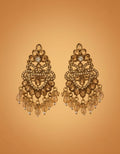 Golden Kundan Chandbali Earrings