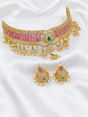 Royal AD High Neck Choker Set