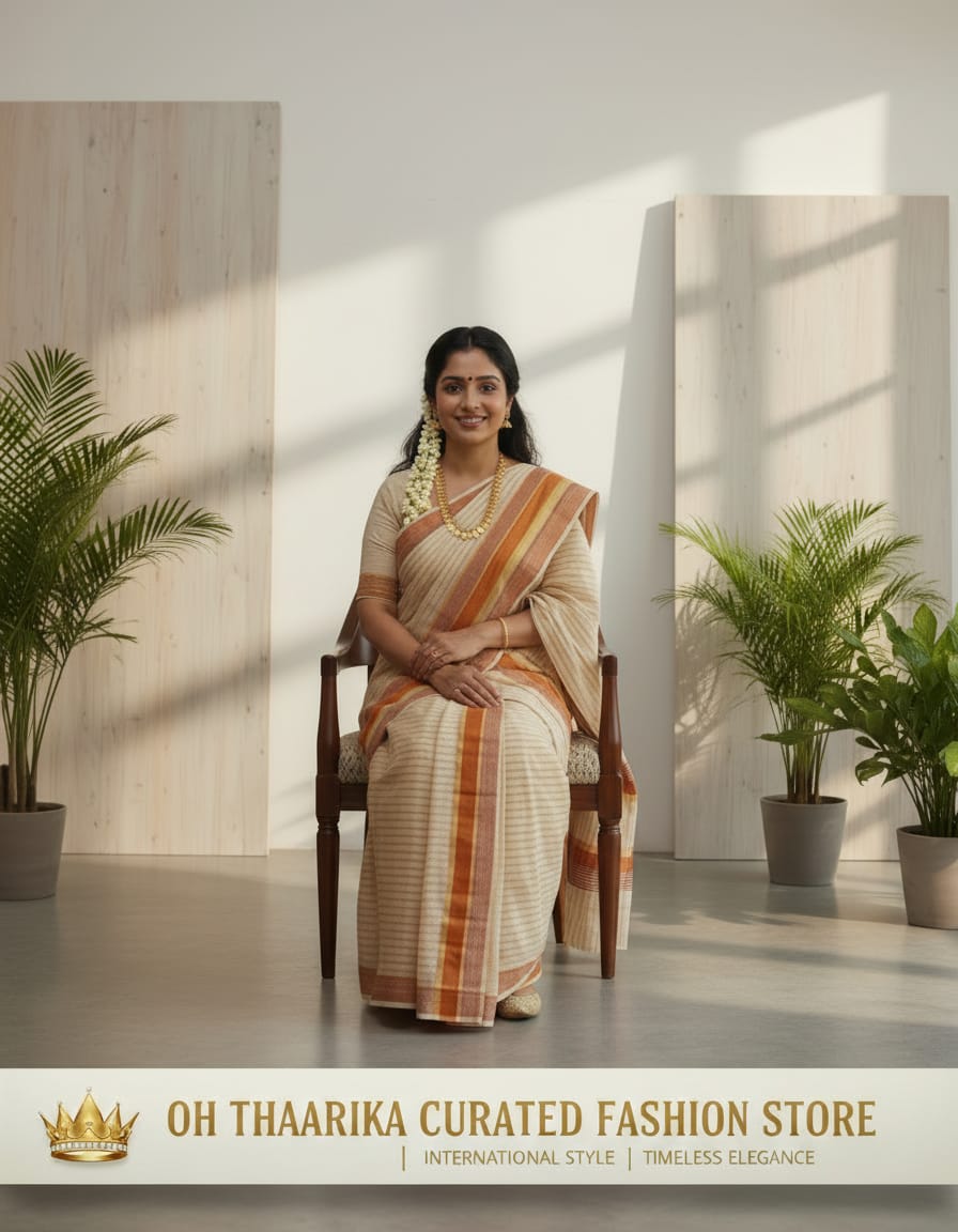 Single Set Mundu - Kerala Style
