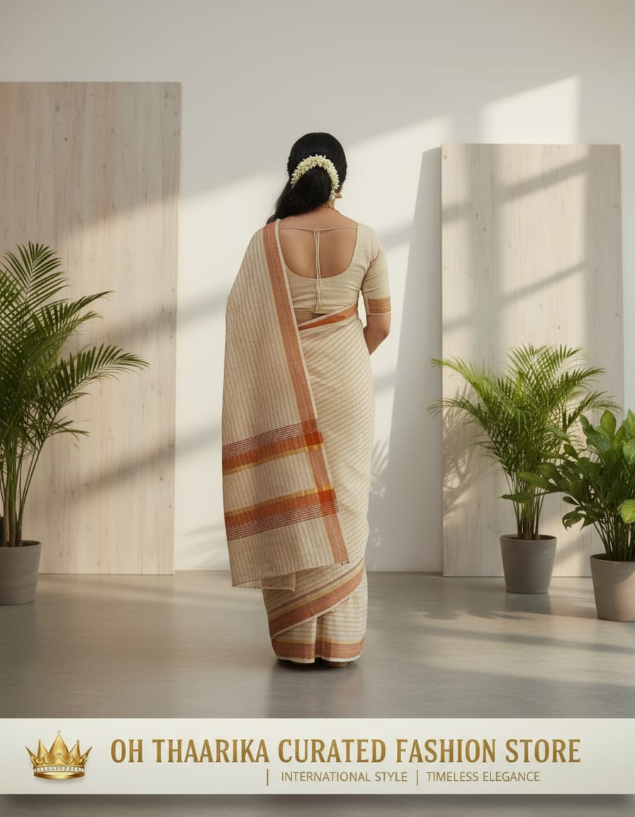 Single Set Mundu - Kerala Style