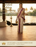 Kerala Kasavu Set Mundu - Purple Gold Border