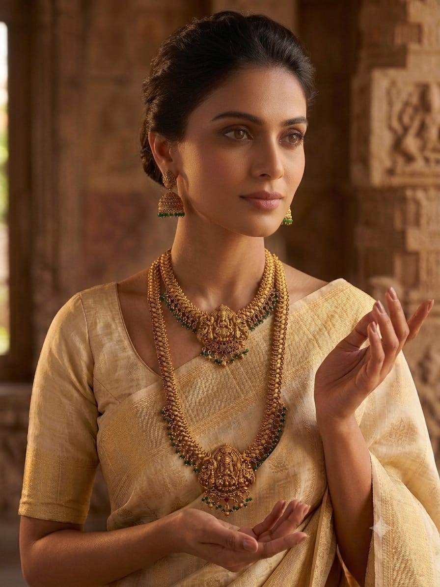 Temple Lakshmi Bridal Jewellery Set