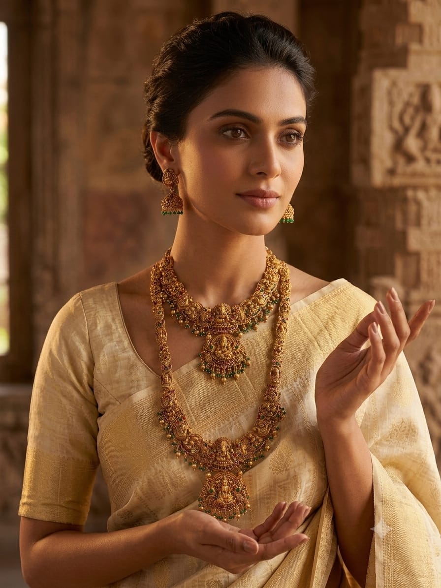 Temple Lakshmi Bridal Jewellery Set