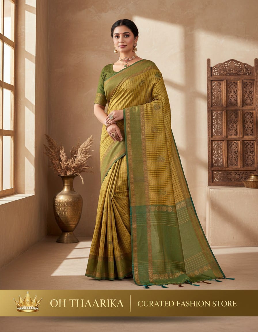 Kalyani Retta Petta Border Saree - 100% Pure Cotton