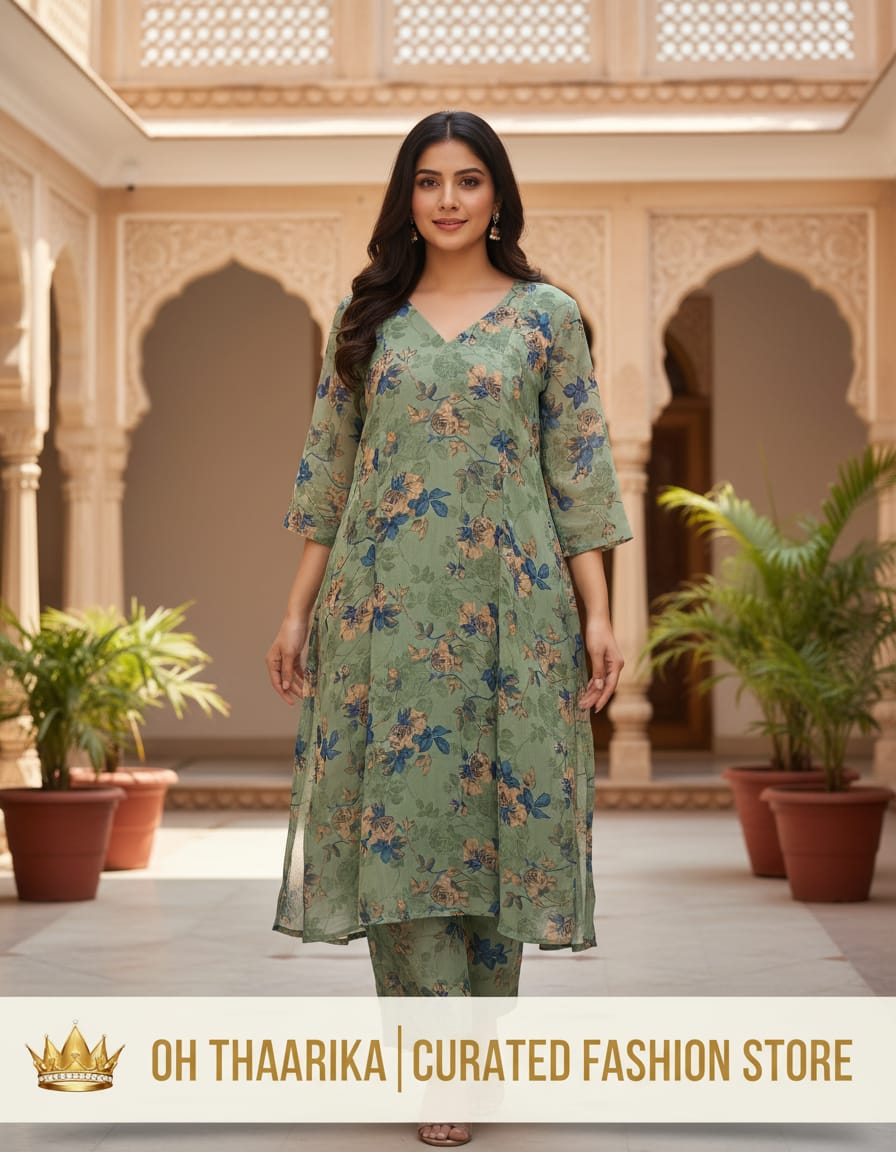 Floral Georgette Kurta Set