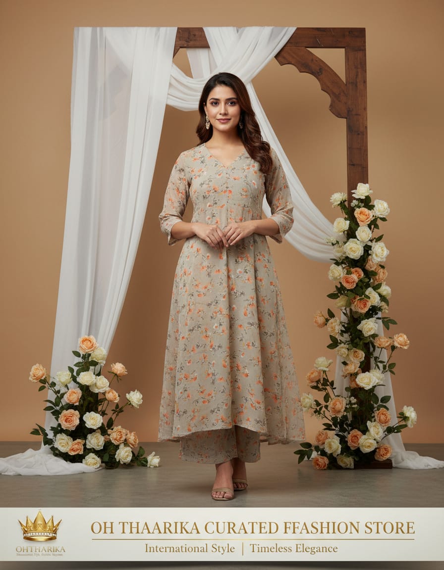 Floral Georgette Kurta Set